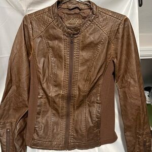 Chic Brown Leather Jacket